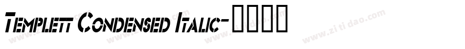 Templett Condensed Italic字体转换